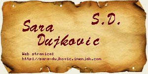 Sara Dujković vizit kartica